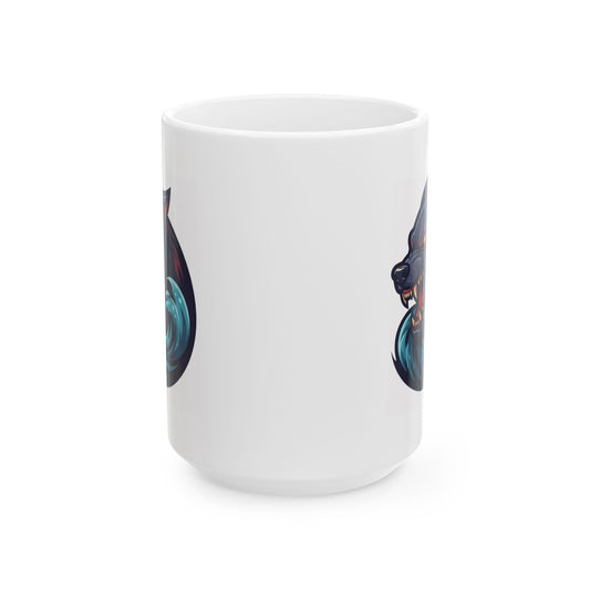 "Charybdis and Scylla (Greek Mythology)" White Ceramic Mug — Graphic
