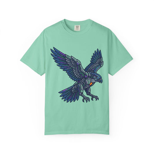 Color: Island Reef | Cyber Eagle Unisex Garment-Dyed Tee