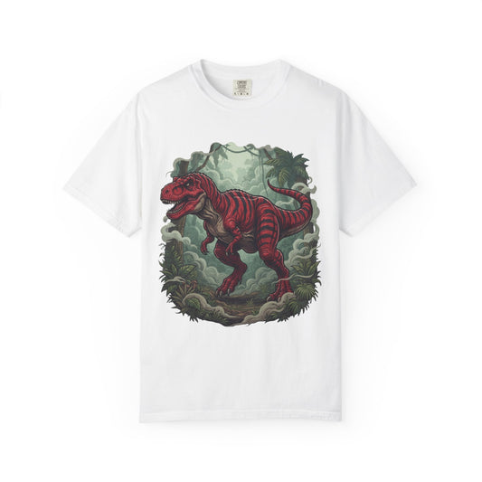 Color: White | Kasai Rex (Central Africa) Unisex Garment-Dyed Tee