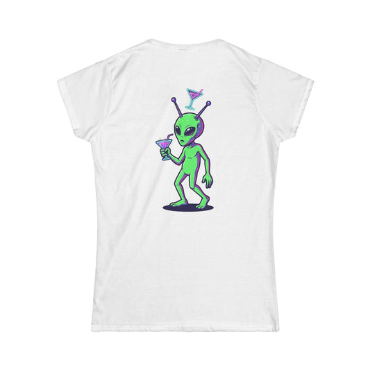 Color: White | Drunk Alien Women's Tee