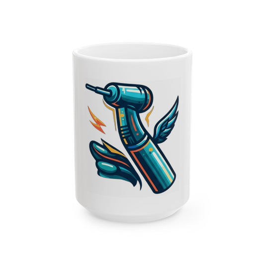 "Drill Baby Drill" White Ceramic Mug — Graphic