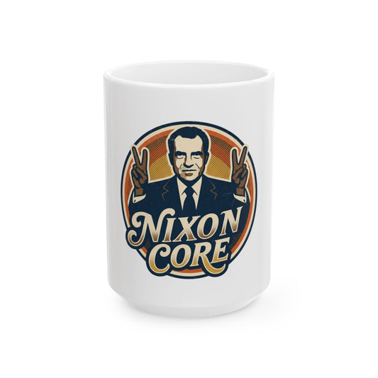 "Nixon Core" White Ceramic Mug