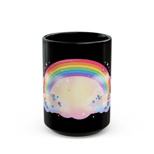 "Gay Away The Pray" Black Ceramic Mug — Graphic