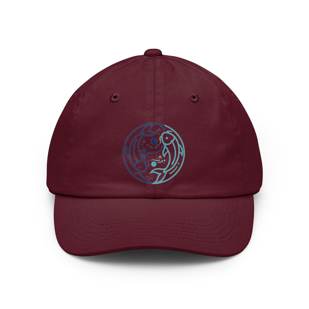 Color: Maroon | Yin Yang Pisces Dad Hat — Graphic