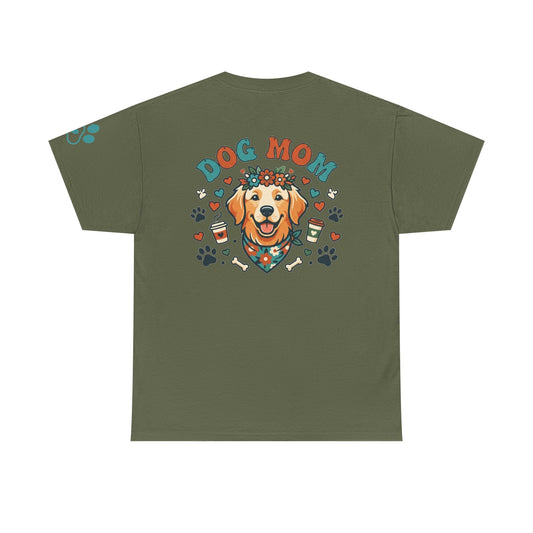 Color: Military Green | Dog Mom Premium Graphic Tee