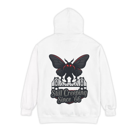 Color: White | Mothman (West Virginia, USA) Garment-Dyed Hoodie