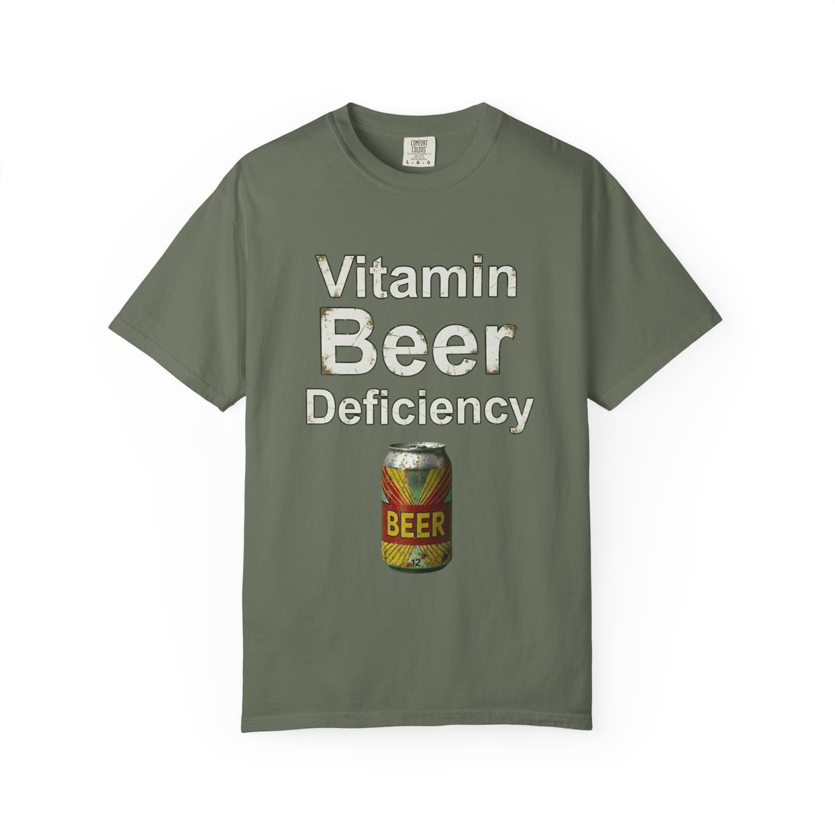 Color: Moss | Vitamin Beer Unisex Garment-Dyed T-shirt