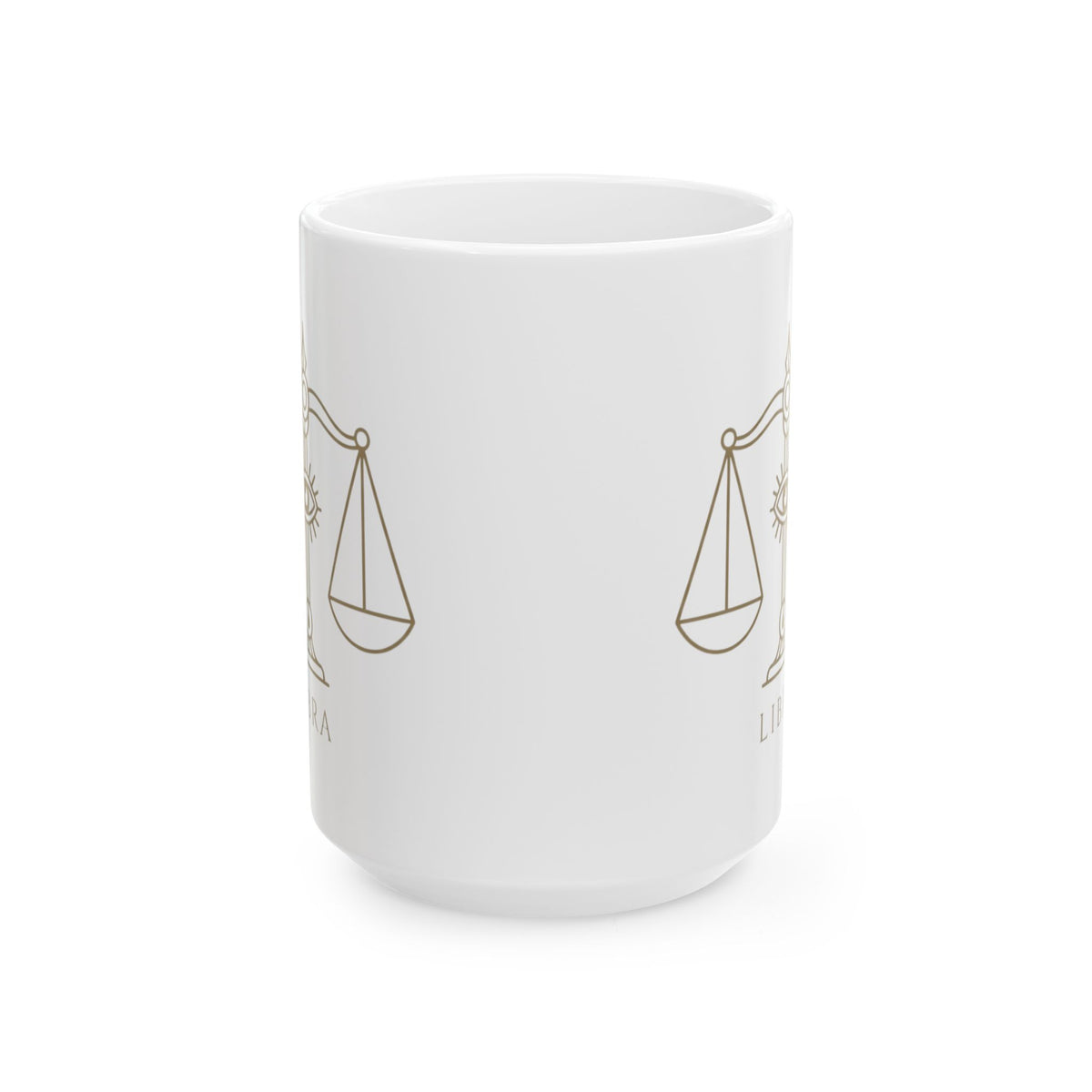 "Libra The Balanced Scales" White Ceramic Mug — Graphic