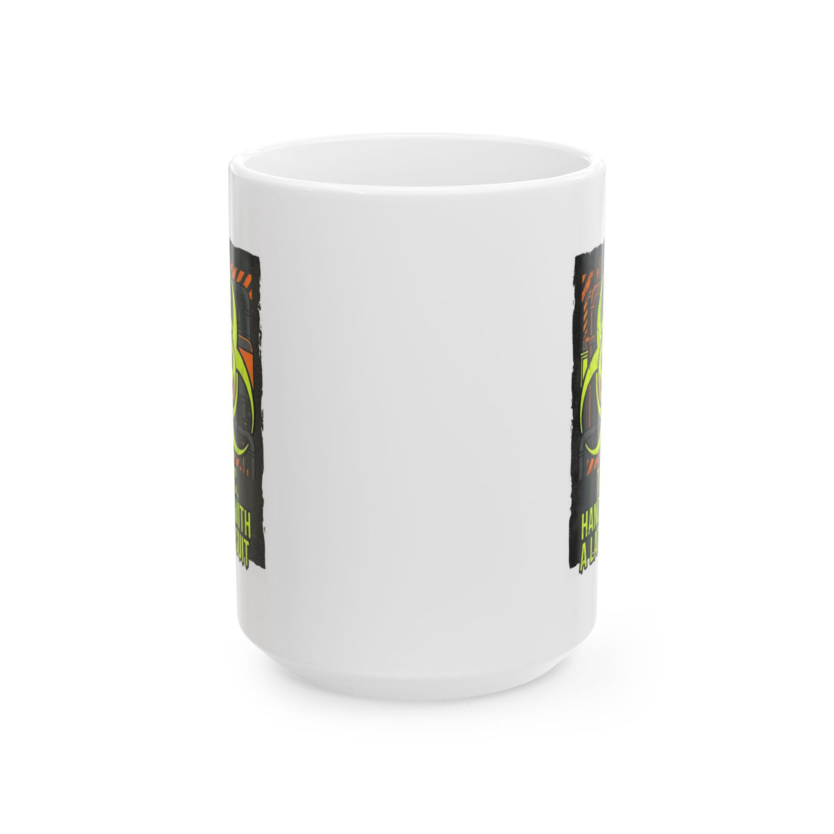 "Toxic handle With Latex" White Ceramic Mug
