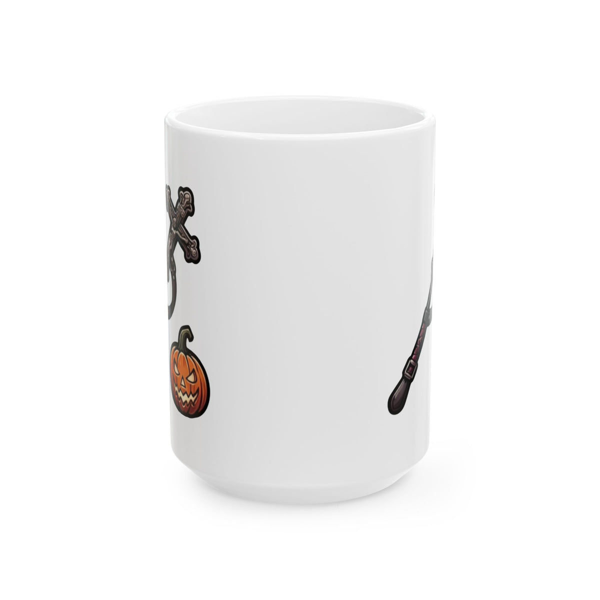 "Sexy Halloween Nun" White Ceramic Mug — Graphic