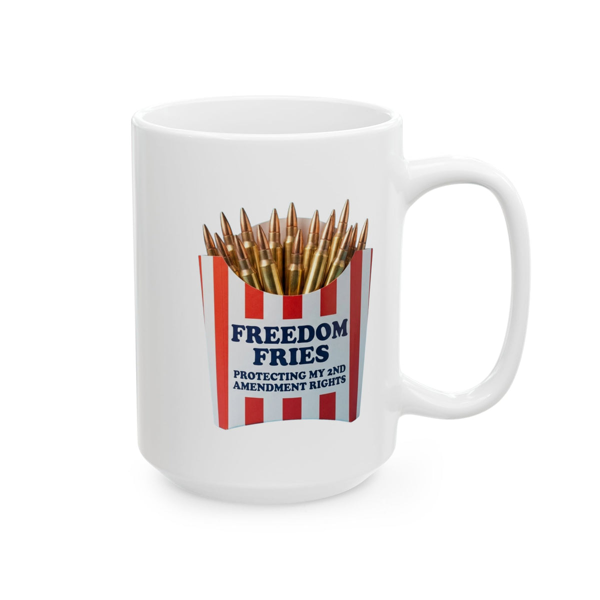 "Freedom Fries" White Ceramic Mug — Graphic