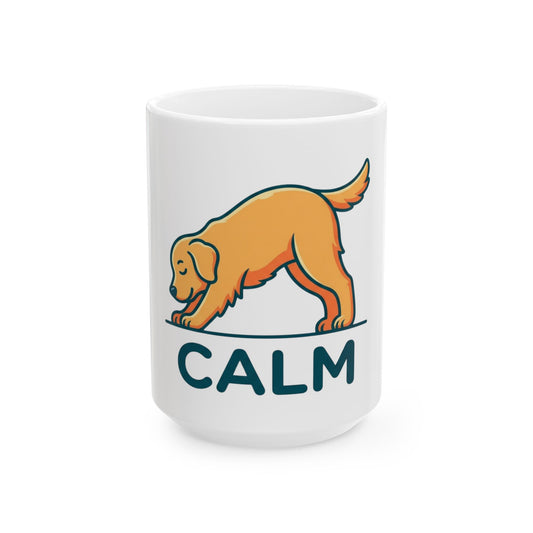 "Dog CALM" White Ceramic Mug