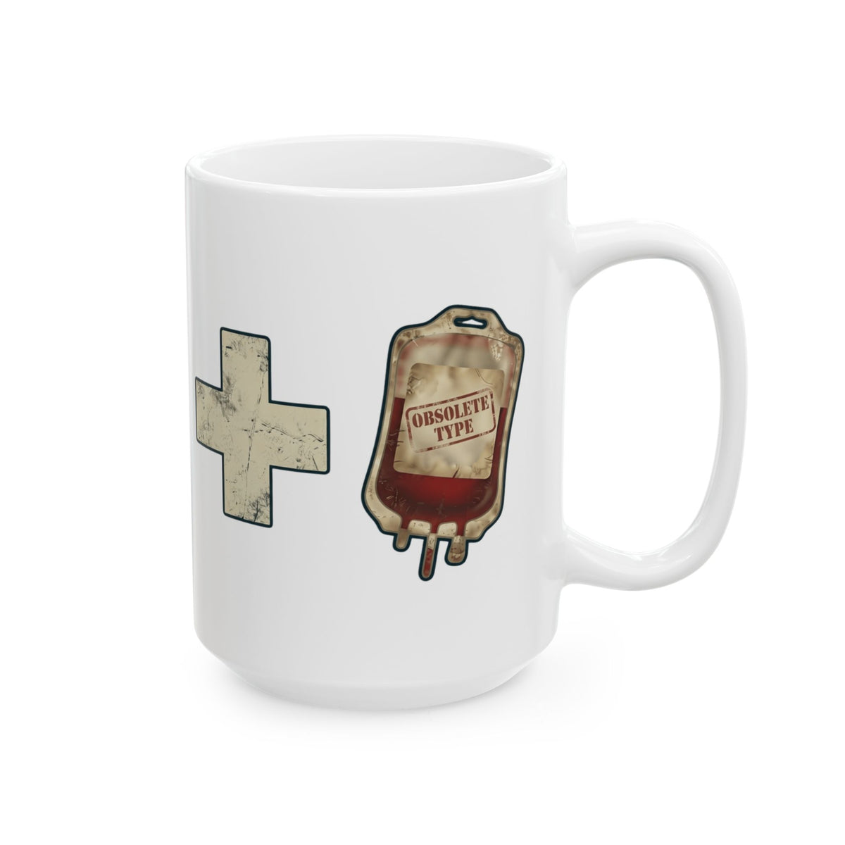 "Blood Type" White Ceramic Mug — Graphic
