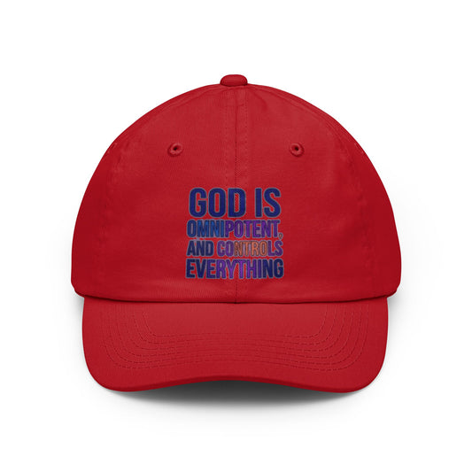 Color: Red | God Controls Everything Dad Hat