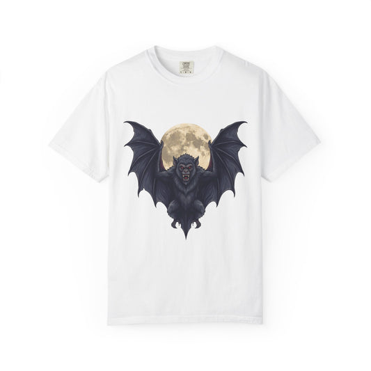 Color: White | Ahool (Javan Folklore) Unisex Garment-Dyed Tee