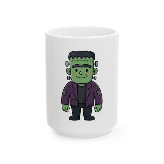 "Frankenstein" White Ceramic Mug