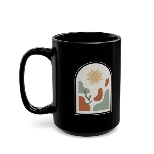 "Desert Sun" Black Ceramic Mug