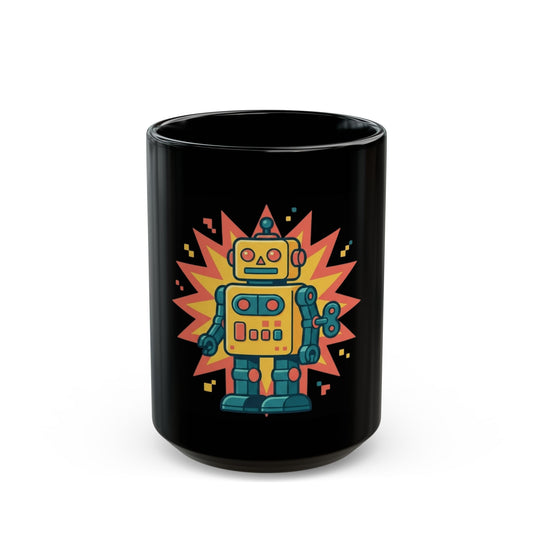 "Toy Robot" Black Ceramic Mug