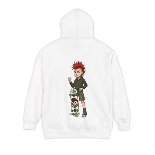 Color: White | Skater Garment-Dyed Hoodie