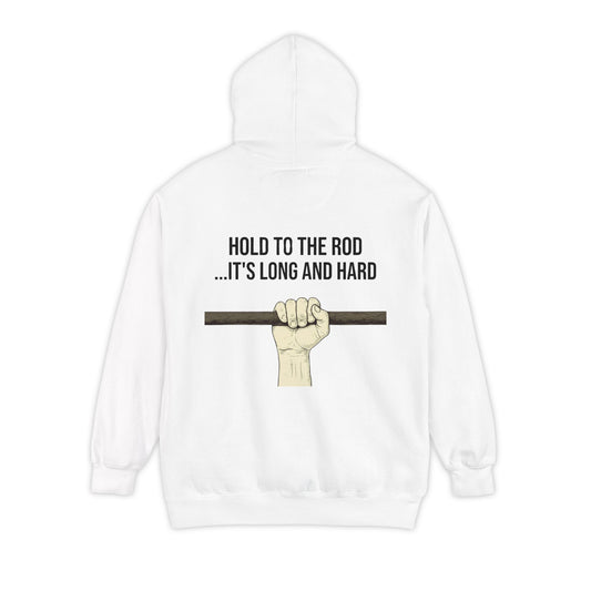 Color: White | Hold to the Rod Garment-Dyed Hoodie