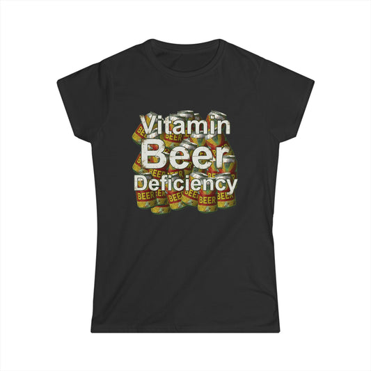 Color: Black | Vitamin Beer: My Daily Dose | Women's Tee — AttitudeShirts