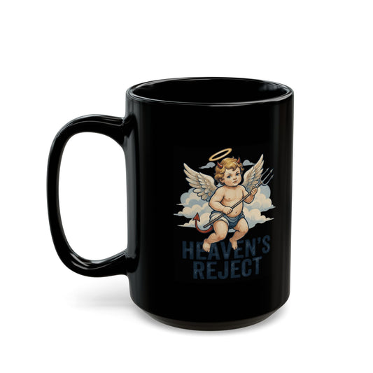 "Heaven's Reject" Black Ceramic Mug