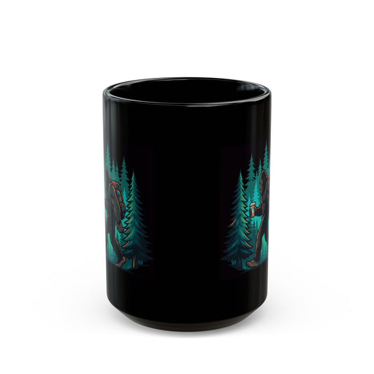 "Bigfoot-Sasquatch (North America)" Black Ceramic Mug