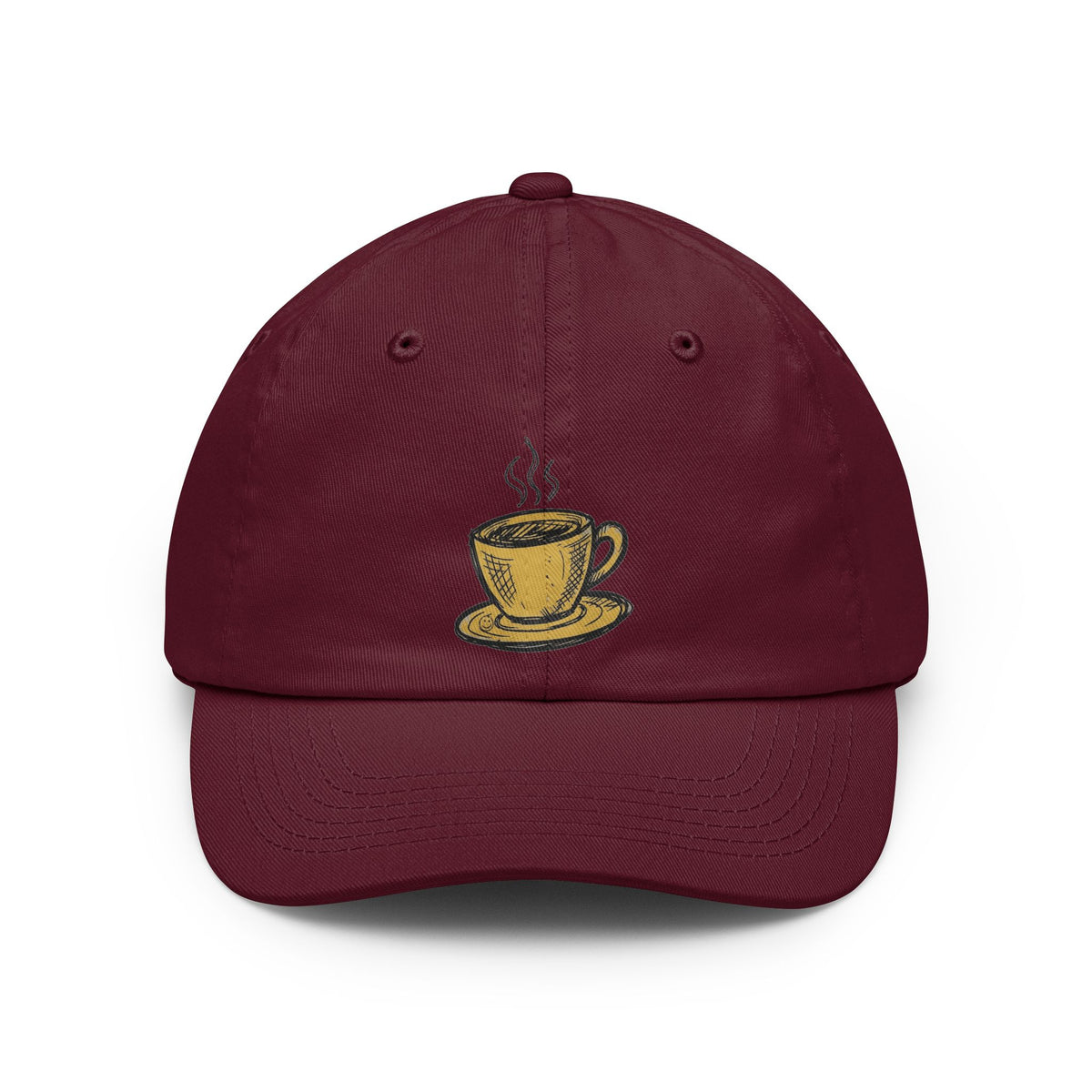 Color: Maroon | Happy Coffee Dad Hat
