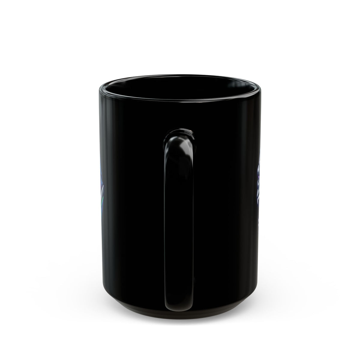 "Cyber Chimp" Black Ceramic Mug — Graphic