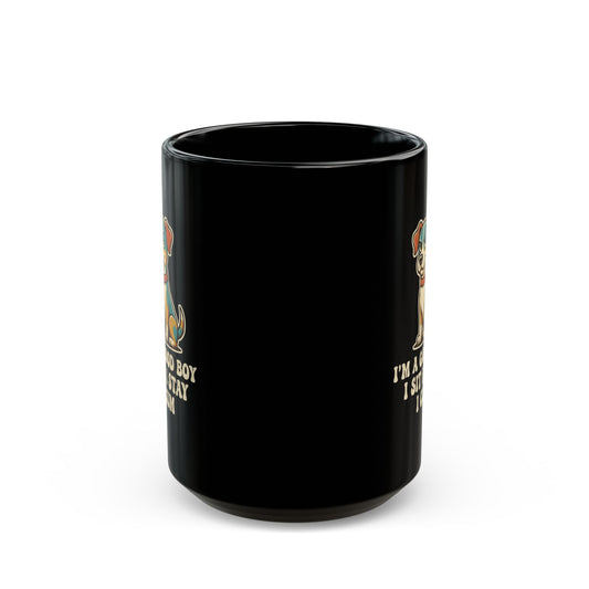 "I'm A Good Boy" Black Ceramic Mug