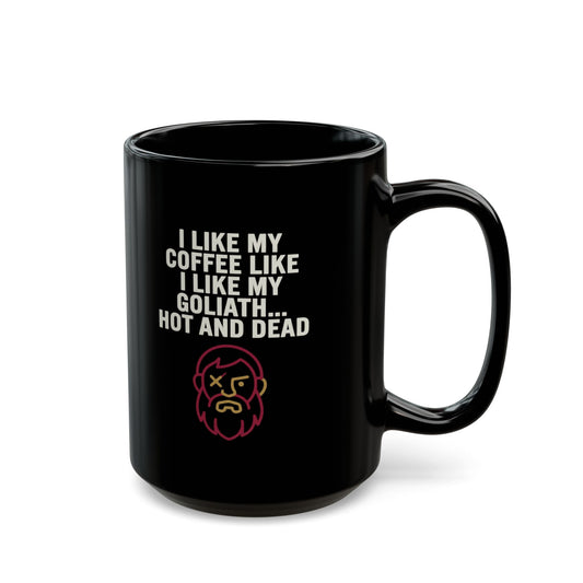 "Good Book Series Coffee Hot and Dead" Black Ceramic Mug