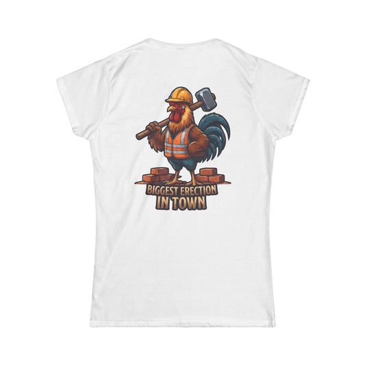 Color: White | Biggest Erection in Town Women's Tee