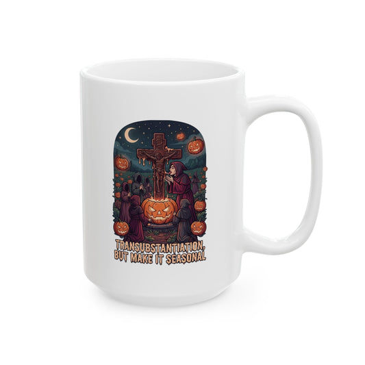 "Seasonal Transubstantiation" White Ceramic Mug