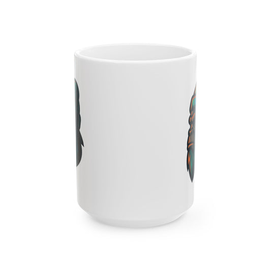 "Bigfoot-Sasquatch (North America)" White Ceramic Mug — Graphic