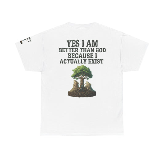 Color: White | I Exist Premium Graphic Tee