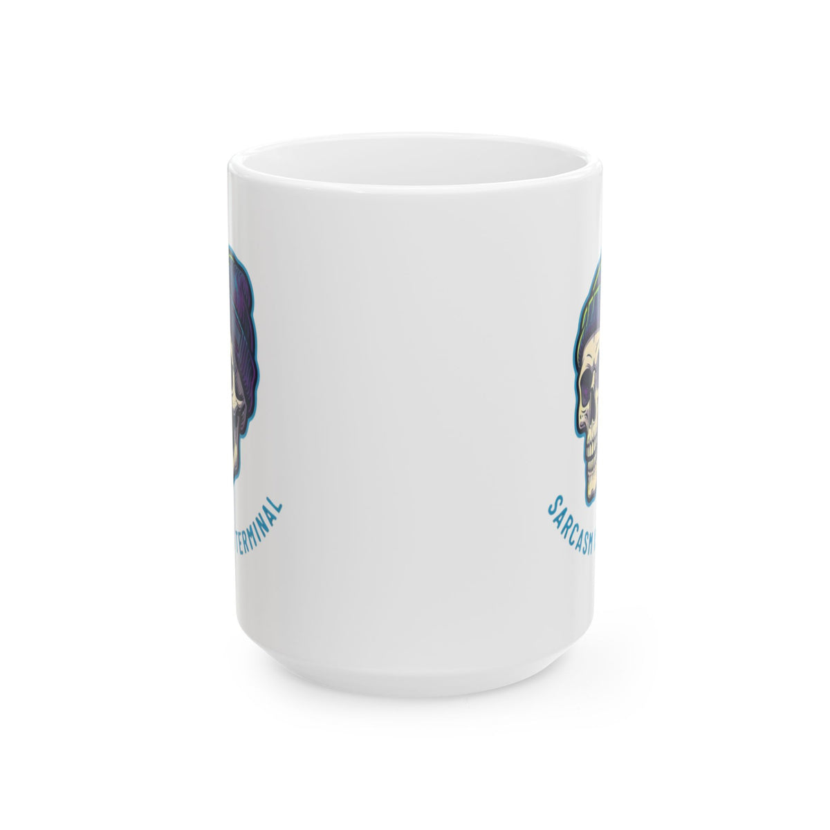 "Cancer Sucks But My Sarcasm Is Terminal" White Ceramic Mug — Graphic