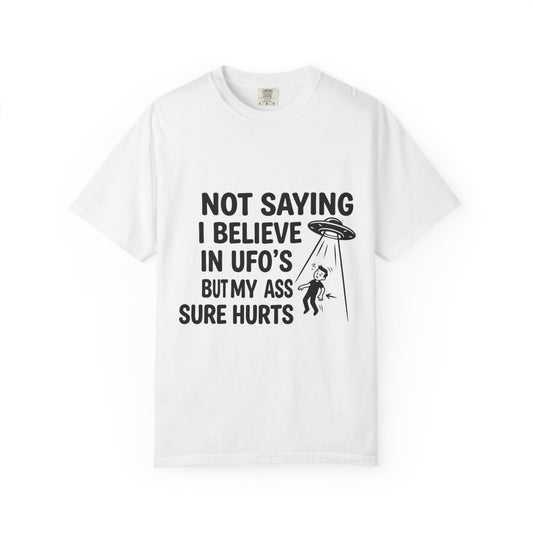 Color: White | UFO's Unisex Garment-Dyed Tee