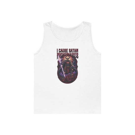 Color: White | I Cause Satan Nightmares Tank Top