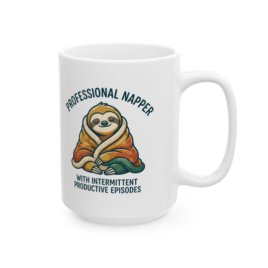 "Professional Napper" White Ceramic Mug