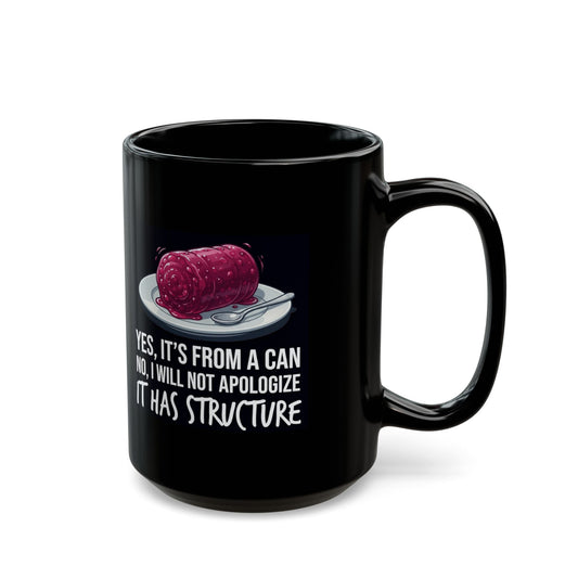 "Yes It's From A Can" Black Ceramic Mug