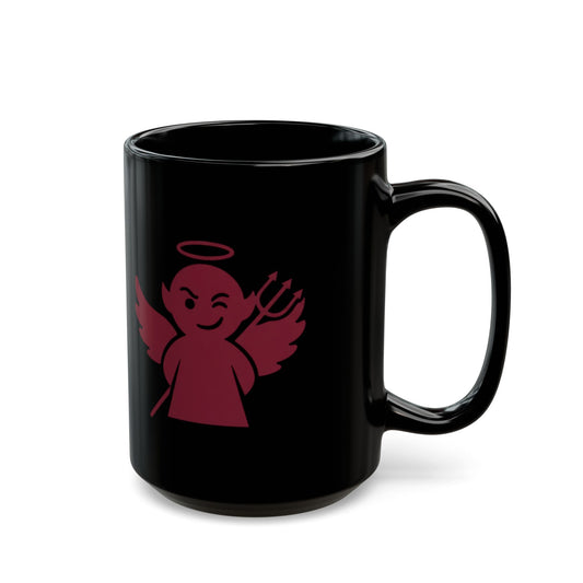 "On The Naughty List" Black Ceramic Mug — Graphic