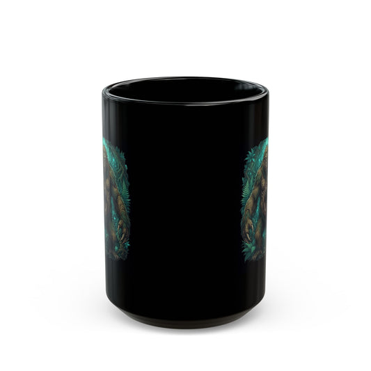 "Mapinguari (Amazon Rainforest)" Black Ceramic Mug