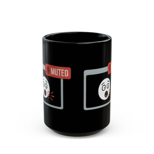"I Found The Mute" Black Ceramic Mug — Graphic