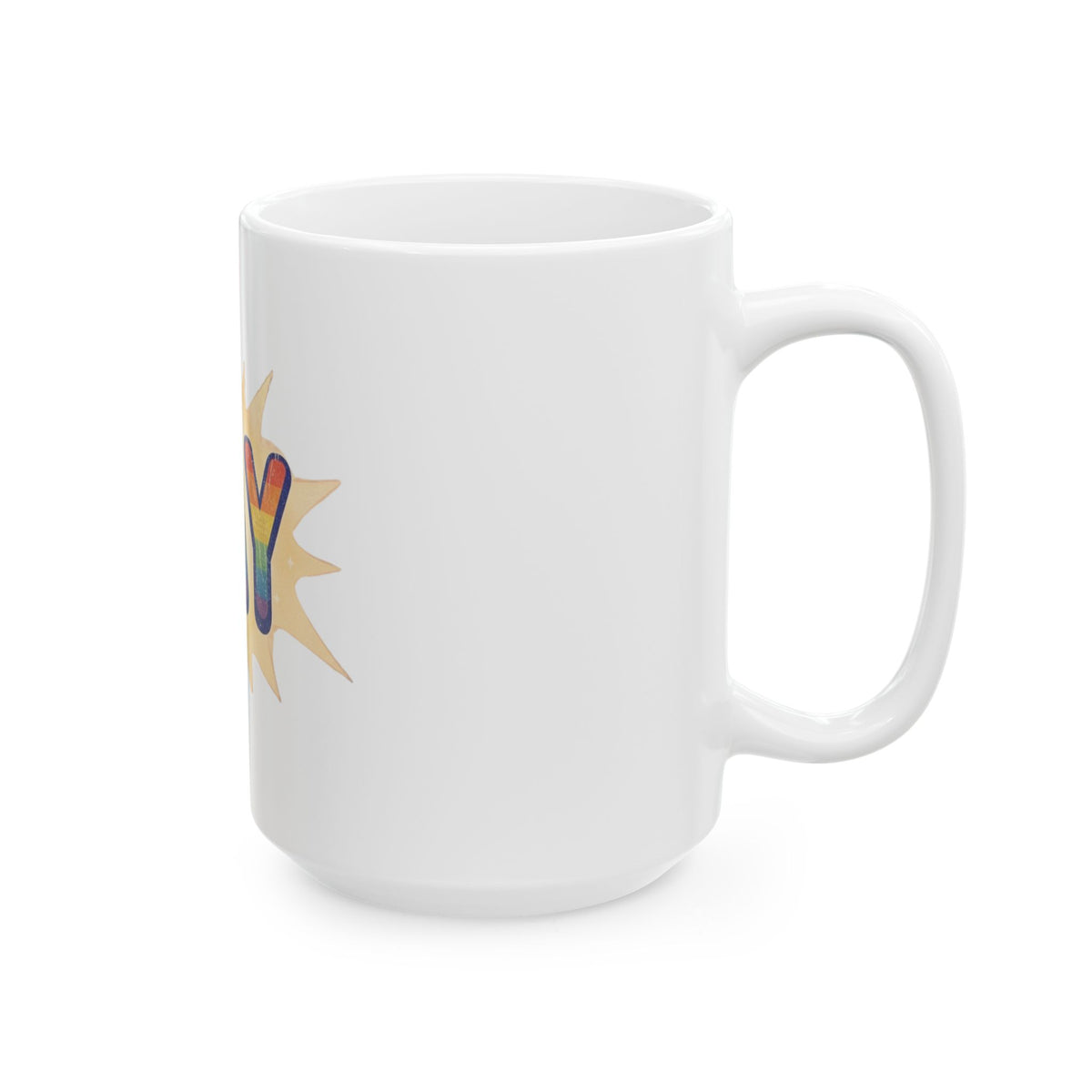 "Jesus is Gay For Me" White Ceramic Mug — Graphic
