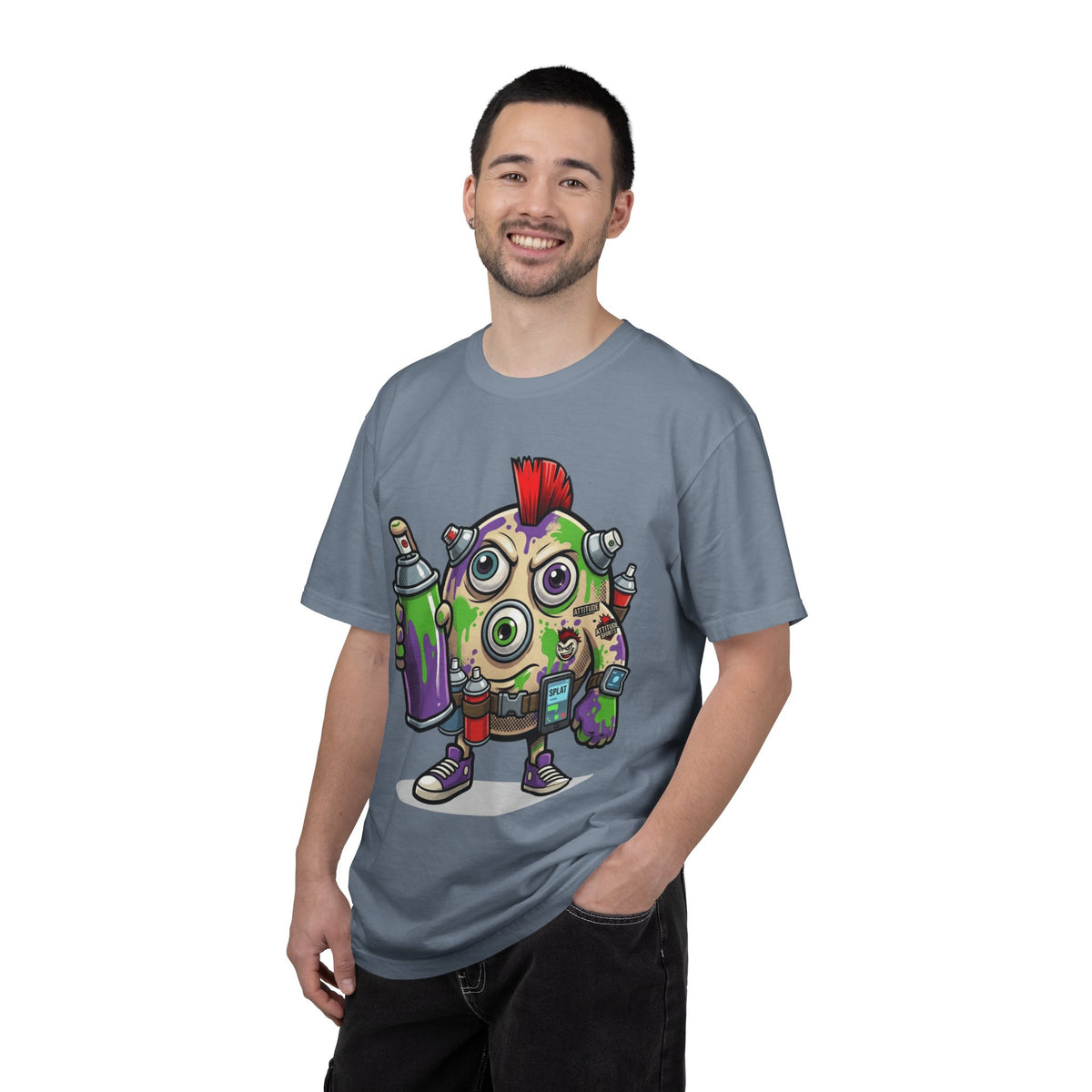 Color: Blue Jean | Graffiti Unisex Garment-Dyed Tee
