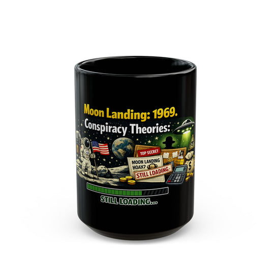 "Moon Conspiracy" Black Ceramic Mug