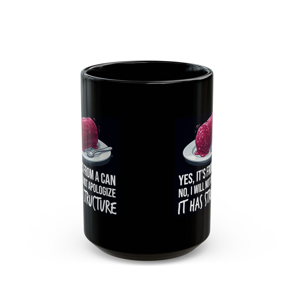 "Yes It's From A Can" Black Ceramic Mug