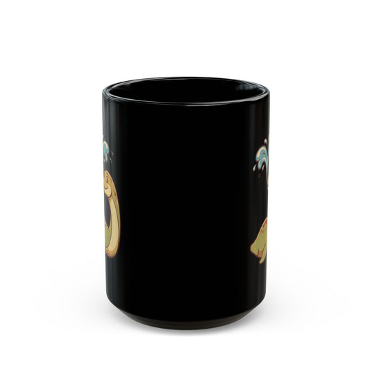 "Champ (Lake Champlain)" Black Ceramic Mug — Graphic