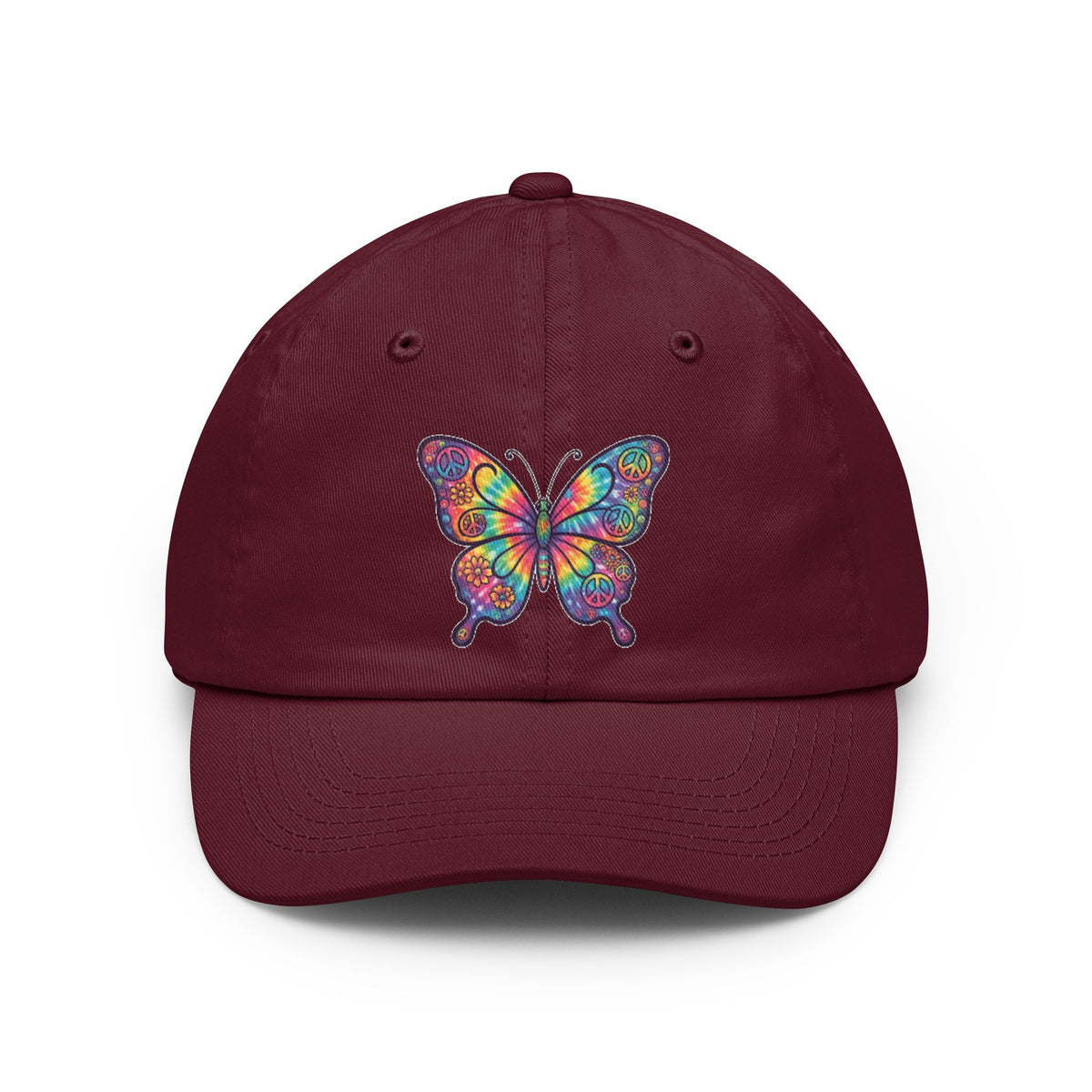 Color: Maroon | Hippy Butterfly Dad Hat