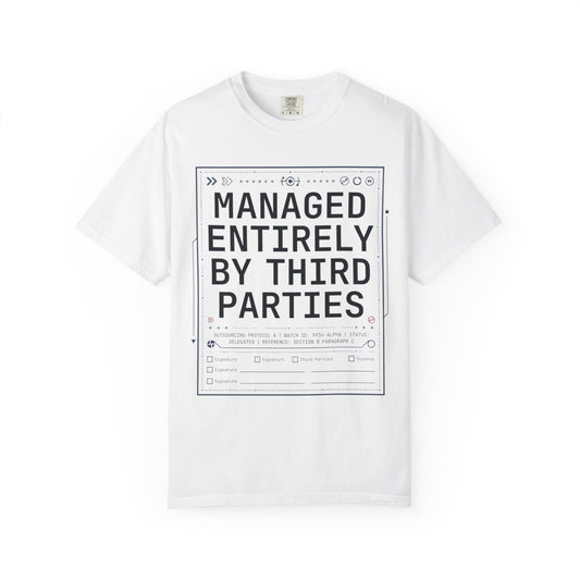 Color: White | Managed Entirely By Third Parties Unisex Garment-Dyed Tee
